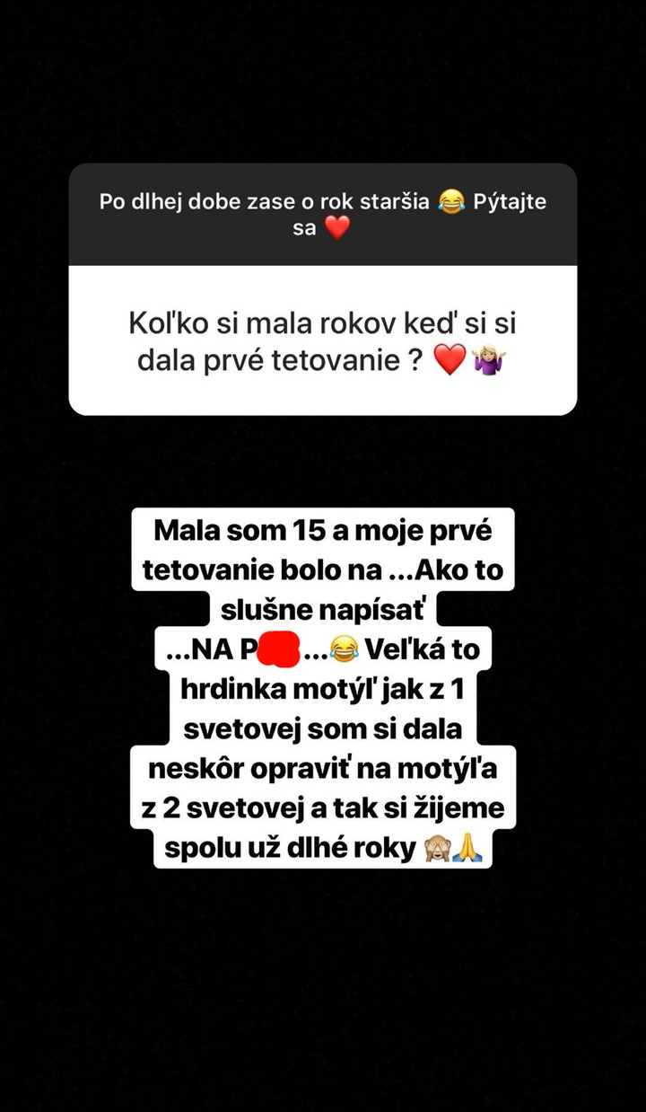 Zuzana Plačková o svojom prvom tetovaní